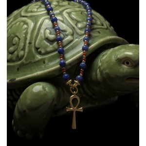 Ankh Blue Necklace