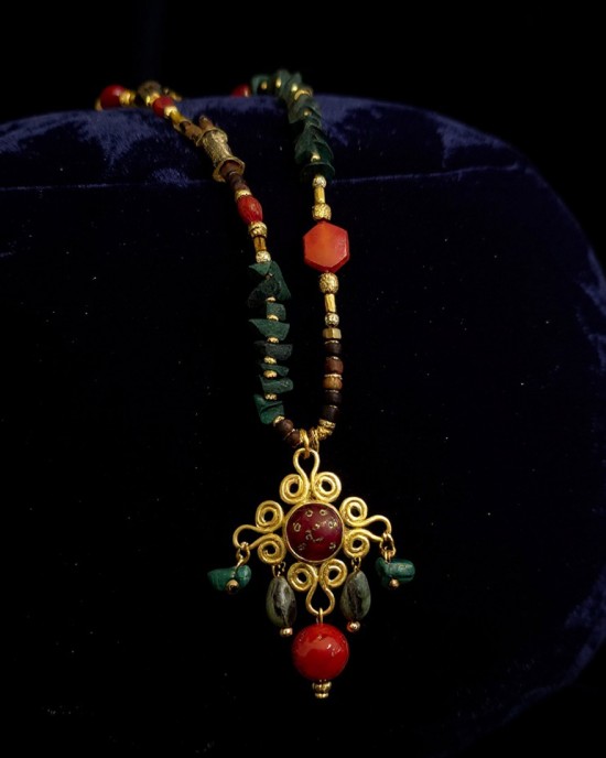 Coral Jasper Long Necklace