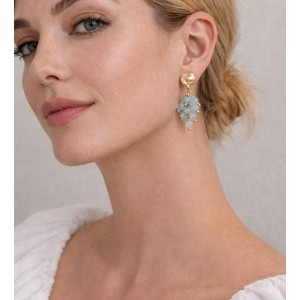 Aqua Bunch Earrings