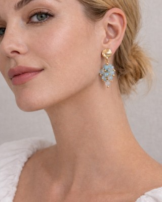 Aqua Bunch Earrings