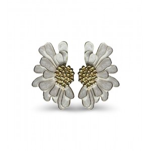 White Flower Earrings