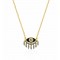 Zircon Eye Necklace Black
