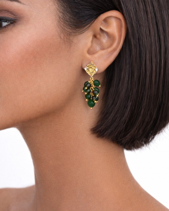 Green Bunch Earrings