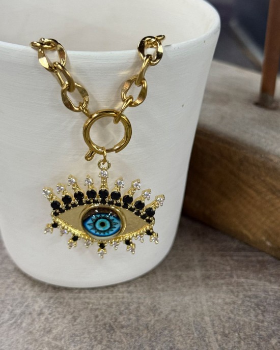 Gold Eye Chain Necklace Gold Eye Chain Necklace