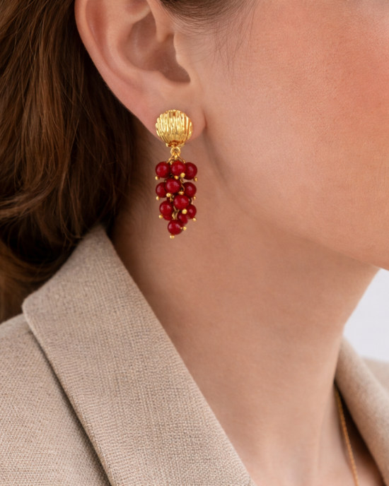 Coral Bunch Earrings