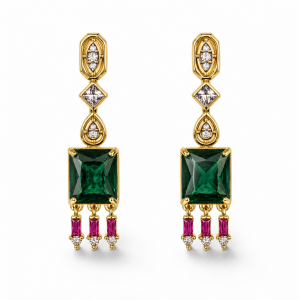 Cecile  Green Earrings