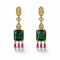 Cecile  Green Earrings