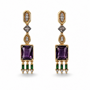 Cecile Purple Earrings