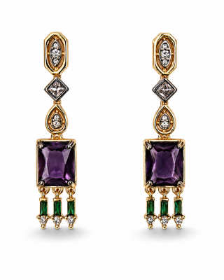 Cecile Purple Earrings