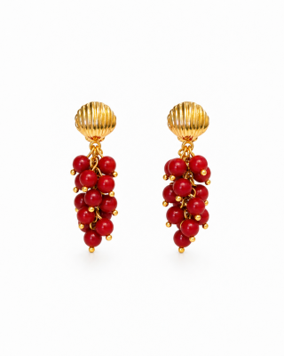 Coral Bunch Earrings