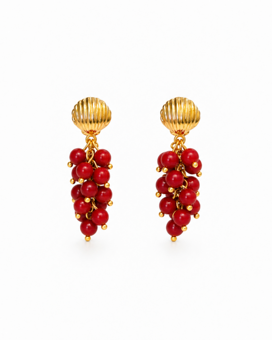 Coral Bunch Earrings