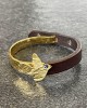 Gold Bird Brown Leather Bracelet Gold Bird Brown Leather Bracelet
