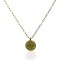 Gold Zircon Eye Necklace