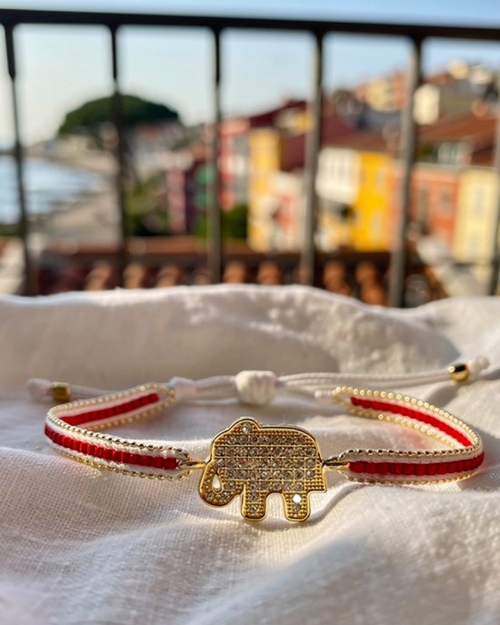 Elephant Red Bracelet